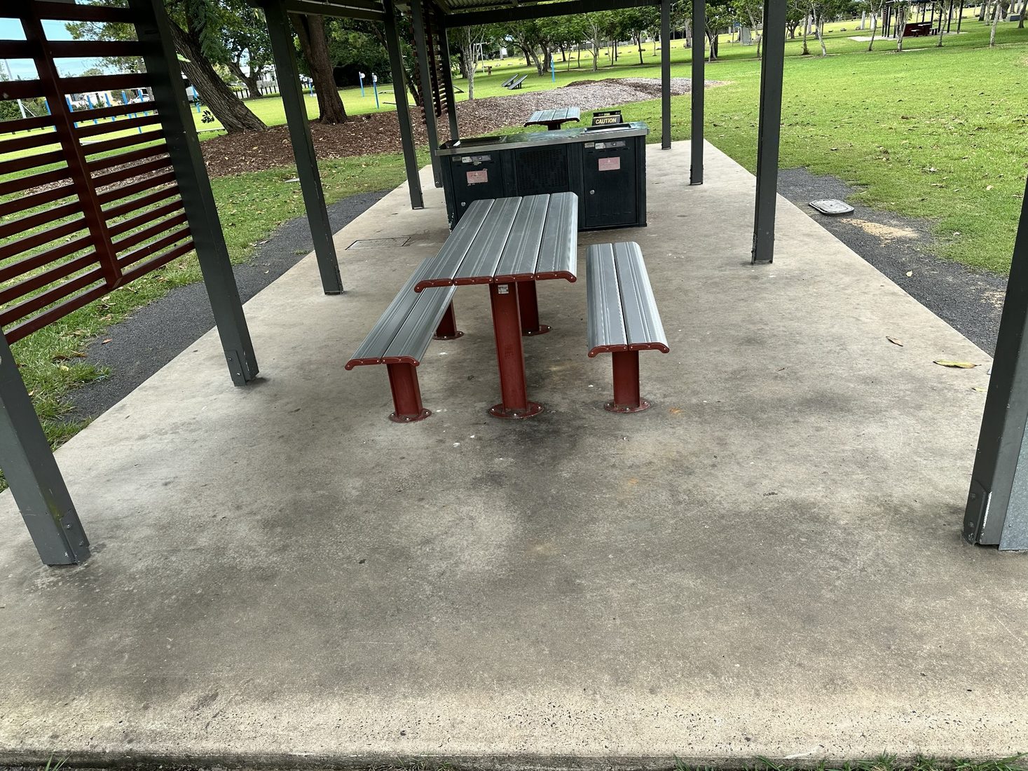 Before - Picnic Shelter Concrete Cleaning