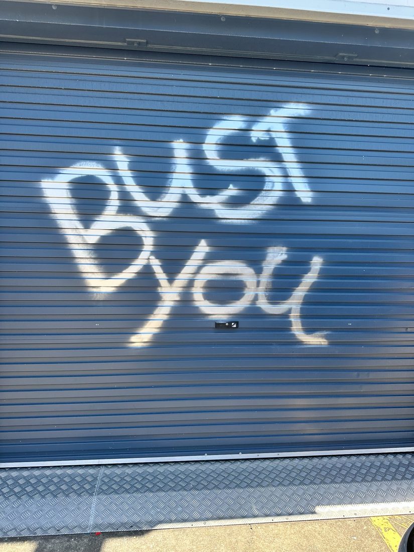 Before - Graffiti Removal Roller Door