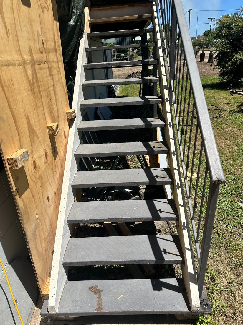 Before - Stair Tread Restoration
